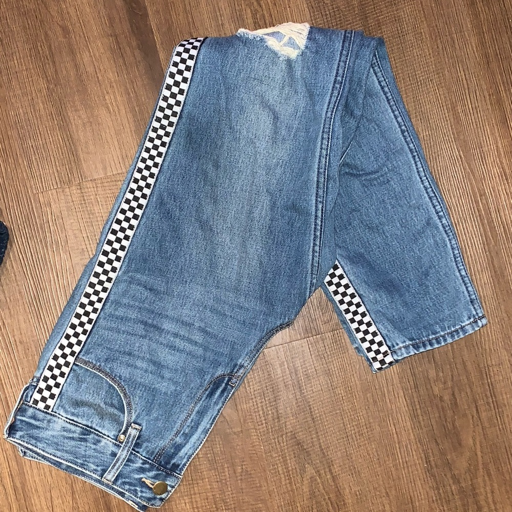 woman’s small jeans, never been warm before.